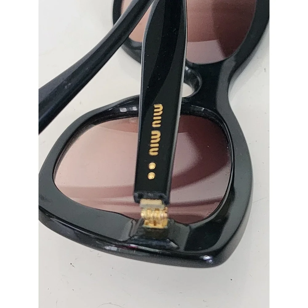 Miu Miu Flawed SMU 03O‎ Black Butterfly Sunglasses Gradient Brown Lens